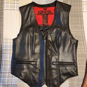 ZAR Black Leather Vest